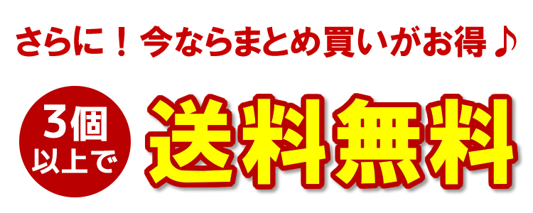まとめ買いがお得!今なら3個以上送料無料!!