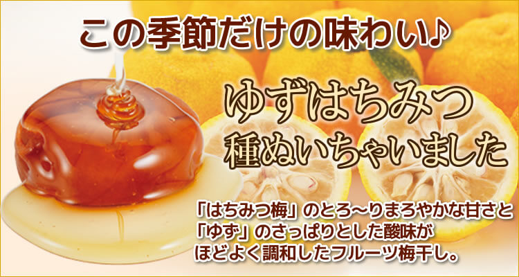 【種ぬき梅干し】冬限定ゆずはちみつ