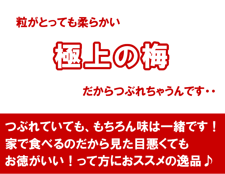 あまあま3％　つぶれ梅