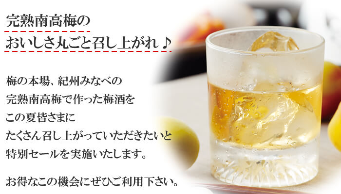 完熟紀州南高梅 使用 梅酒会場