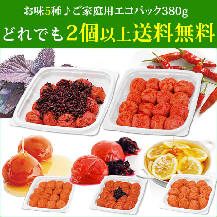 料理にも♪梅干しでアレンジいろいろ!ご家庭用エコパック380g