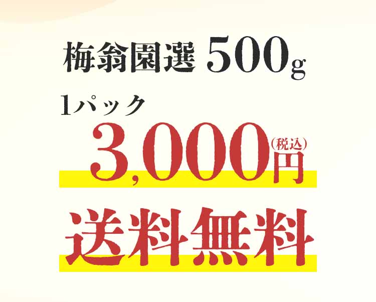 こだわりの味を 梅翁園選